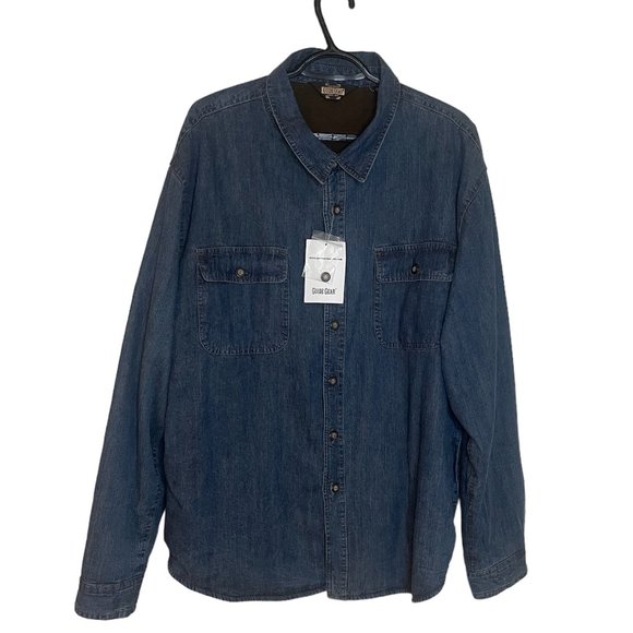Guide Gear Men's Westerly Sherpa-lined Denim Shirt Jacket XL - Picture 1 of 4